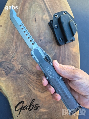 Автоматичен нож Microtech Halo6 2026,прозрачен корпус, снимка 13 - Ножове - 54739335