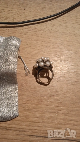 Пръстен с перли, снимка 4 - Пръстени - 54035735