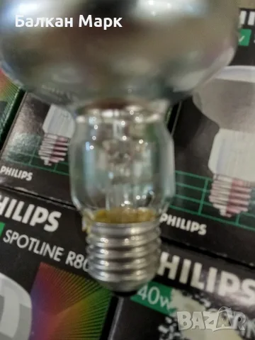 Лот 6 бр. рефлекторни крушки Philips Spotline R80 40W (E27) – Внос от Германия, снимка 3 - Крушки - 55348115