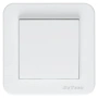Единичен електрически ключ DeTech DE-9223-01 с рамка, 10A, 250V, за вграждане, IP20, бял, снимка 2