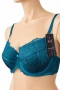 Hunkemöller дантелен сутиен 80C в петролено син цвят, снимка 2