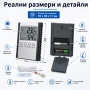 Точен дигитален електронен настолен термометър и влагомер със сонда хигрометър за въздух стая стена, снимка 6
