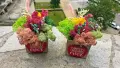 Дървени кашпи със скандинавски мъх за учител , снимка 8