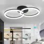 Смарт LED полилей с 2 пръстена и димер (3000–6000K), управление с дистанционно, снимка 1