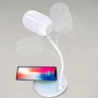 Настолна LED лампа 3 в 1 - Безжично зарядно 5W и Bluetooth високоговорител, снимка 1