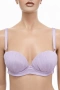 Hunkemöller сутиен 75B в нежно лилаво с плисирани чашки и дантела, снимка 1