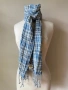Mъжки, син кариран шал от 100 % памук, снимка 2