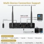 TONOR TW350 Безжични микрофони и приемник с XLR и 6.35 мм аудио интерфейс, 60м, караоке, сватба, DJ, снимка 9