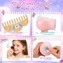 Детски дървен комплект за грим, играчки за 3-5-годишни момичета, 21 части, снимка 3