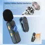 Комплект 2 безжични Lavalier микрофона dralud M1 за iPhone, Android, USB-C и Lightning, снимка 4