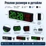 LED електронен настолен часовник с температура влажност USB аларма будилник дигитален големи цифри, снимка 4