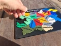 Дизайнерски 3D Пъзел „Карта на България“ – Шарен модел с релефни черни надписи, снимка 4