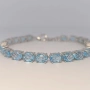 Сребърна гривна с фантастично изрязан Swiss Topaz , снимка 4