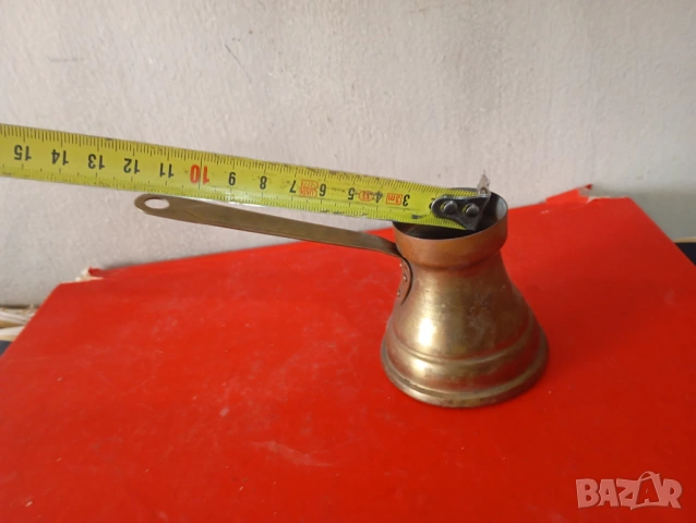 старо медно джезве за декорация, снимка 3 - Други ценни предмети - 54038193