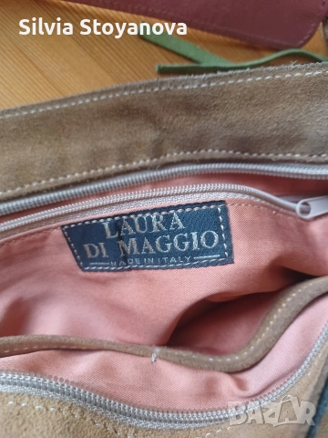 дамска велурена чанта Laura di Maggio, снимка 6 - Чанти - 54304701