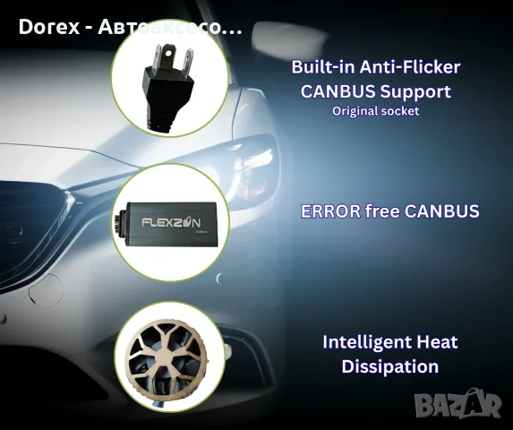 Smart LED крушки H4 (къси/дълги), Dual Color 70W с Bluetooth и CANBUS - 12-24V, снимка 9 - Аксесоари и консумативи - 55432545
