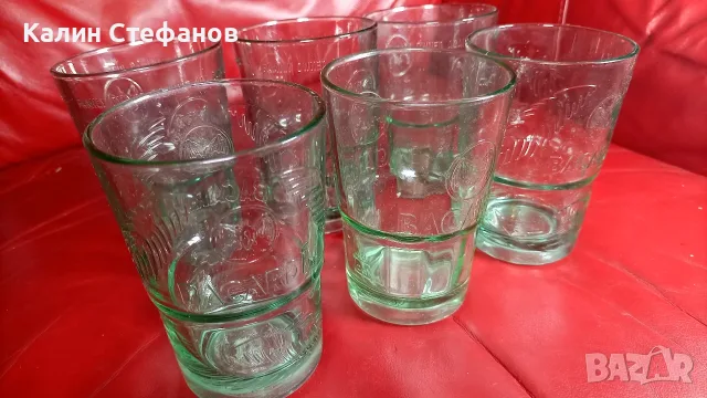 Стъклени чаши Бакарди, BACARDI, дебелостенни, 6 бр, снимка 4 - Чаши - 55664607