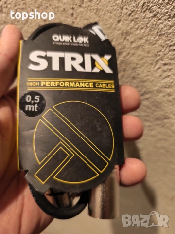 Чисто нов XLR кабел Quik Lok STRIX 0.5 м – Професионално качество  