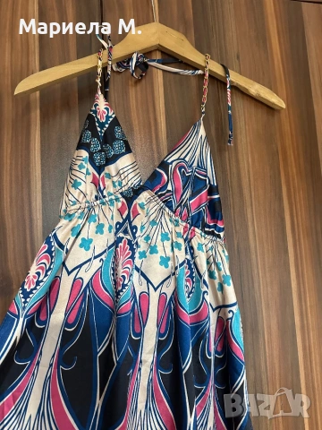 Zara сатенена рокля, XS, като нова, снимка 2 - Рокли - 54575728