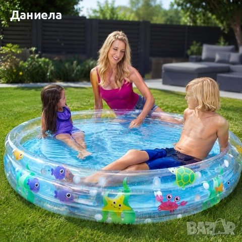 Детски надуваем басейн 152x30 см – Безопасно водно забавление за малки и големи, снимка 2 - Басейни и аксесоари - 55063736