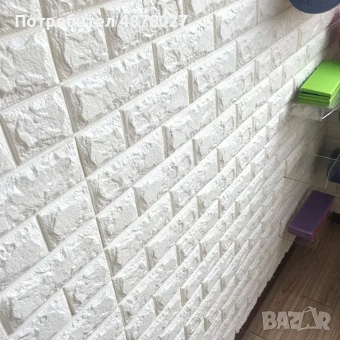 Декоративен 3D тухлен тапет за стени от PE пяна 77х70 см., снимка 9 - Декорация за дома - 55537391