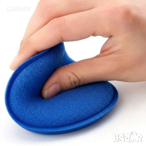 5 бр. Гъби за полиране и вакса за кола, апликатори за авто детайлинг и почистване, 10.5см, снимка 2 - Аксесоари и консумативи - 54114725