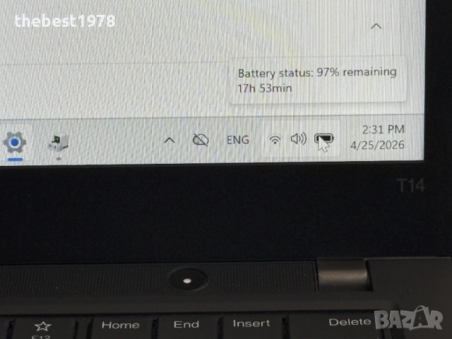 Lenovo T14 Gen 2`Core i7-1165G7/16GB RAM/256GB SSD/Full HD IPS/Бат 12ч, снимка 9 - Лаптопи за работа - 54370636