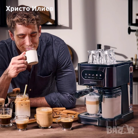 Еспресо кафемашина с кана за мляко тъч дисплей Cecotec Power Espresso 20 Coldbrew Latte plus, снимка 11 - Кафемашини - 55087145