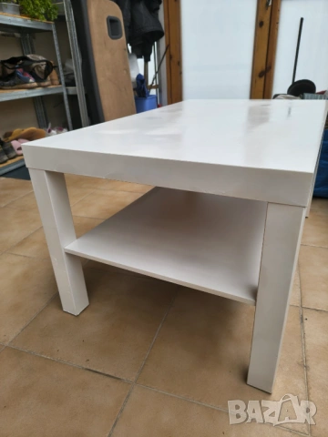 Продавам бяла холна масичка Lack IKEA 90х555х45 см., снимка 4 - Маси - 54579343