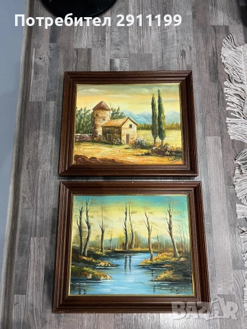 Маслена картина, 2 бр., снимка 10 - Картини - 55109471