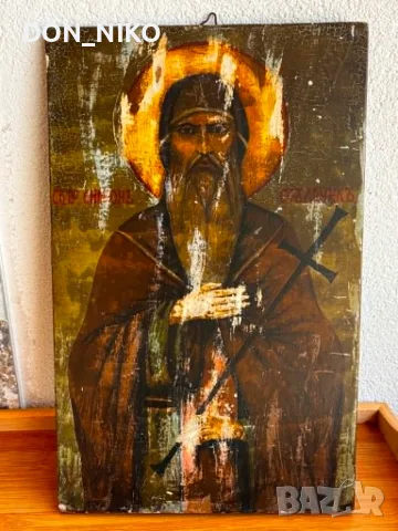 Икона св.Симеонъ Стълпник, снимка 2 - Антикварни и старинни предмети - 55418817