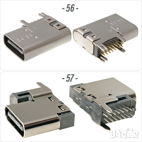 Букса конектор USB Type-C  14 pin ; Waterproof IP7, снимка 5 - Ремонт на друга електроника - 54184371