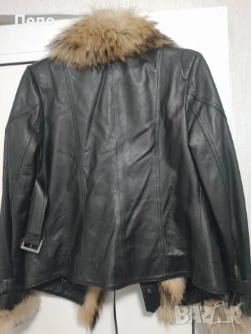 Яке естествена кожа и косъм, снимка 2 - Якета - 54160269