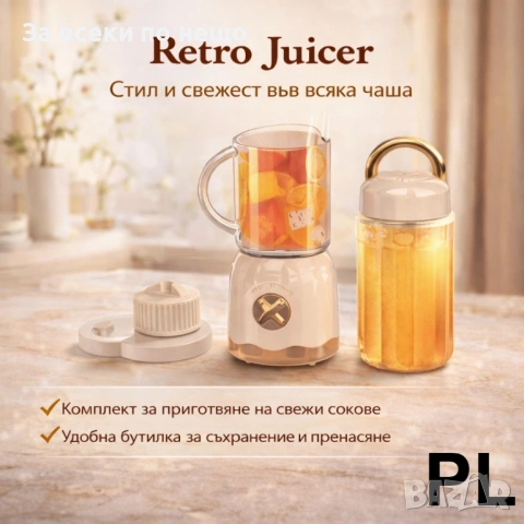Комплект 1+1: Genius Nicer Dicer Plus + Retro Juicer – Рязане и свежи сокове в едно Код P2359, снимка 4 - Чопъри и пасатори - 54401679