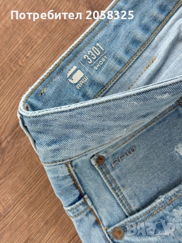 Оригинални мъжки дънкови къси гащи G-STAR - W33, снимка 6 - Къси панталони - 53976343