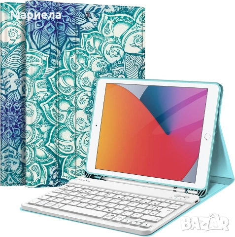 Калъф с клавиатура Fintie за iPad 10.2 инча 8-мо и 7-мо поколение