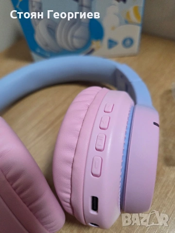 Детски безжични слушалки iClever BTH12 (с розов и син цвят, снимка 2 - Bluetooth слушалки - 55163629