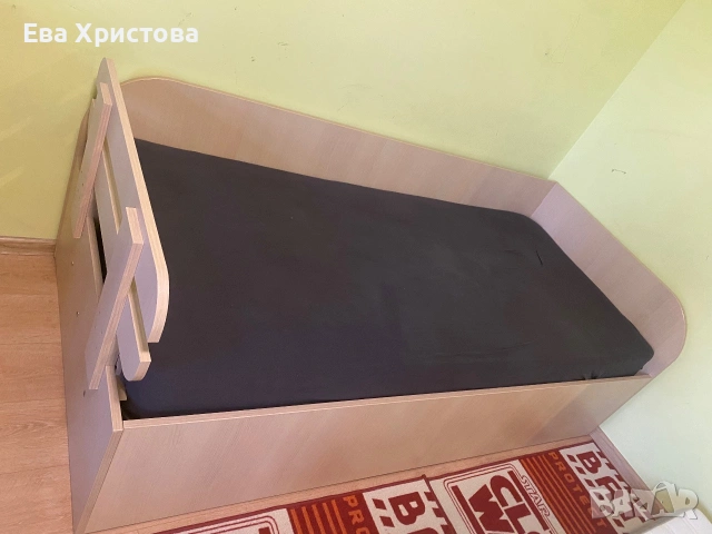 Поръчково единично легло 90/200 с повдигащ механизъм, матрак Икеа, снимка 6 - Спални и легла - 55255354