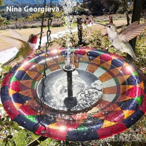 Соларен фонтан с три режима на разпръскване на водата, снимка 10 - Градински мебели, декорация  - 54291636