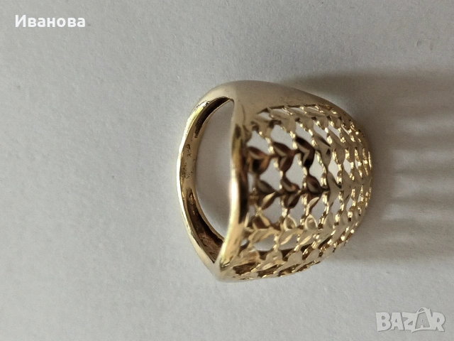 Златни руски обици и пръстен 14 к, снимка 12 - Обеци - 54064349