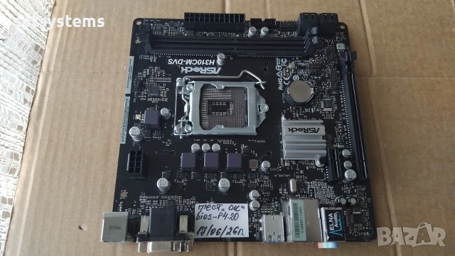 Дънна платка ASRock H310CM-DVS Socket LGA1151, снимка 2 - Дънни платки - 54962172
