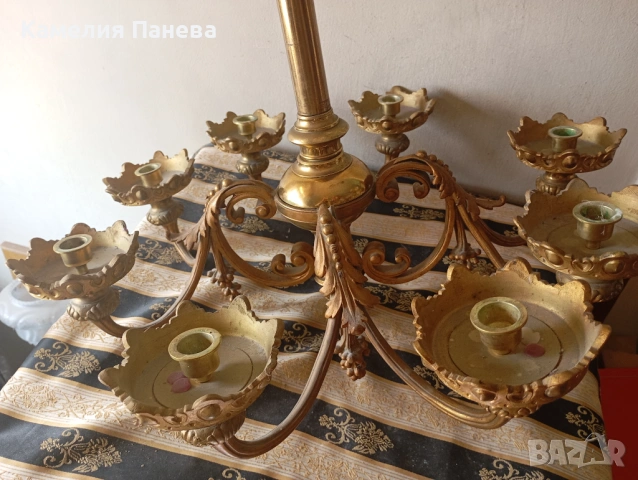 Канделабър,свещник за таван, снимка 3 - Други ценни предмети - 54840336