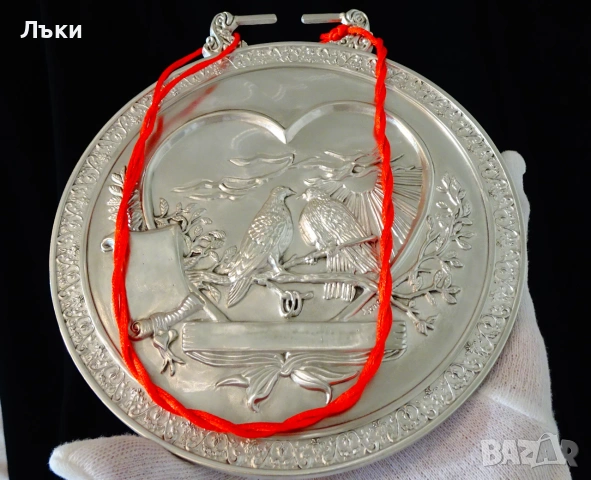Калаен плакет,медал с Гълъби,брачни халки,за гравиране. , снимка 9 - Антикварни и старинни предмети - 55189154