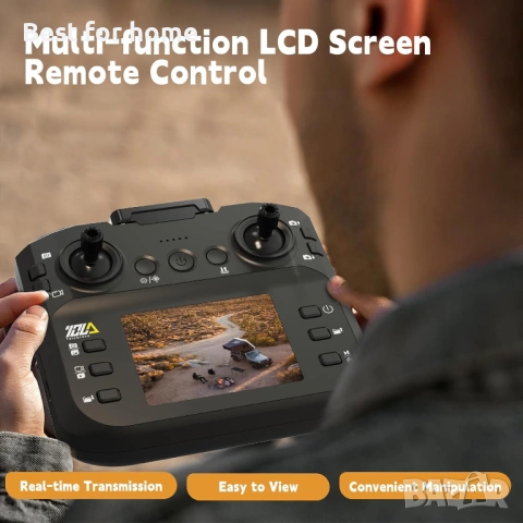 Toladrone TD12LCD Дрон с камера, Сгъваем RC Дрон с LCD екран Дистанционно управление , снимка 3 - Дронове и аксесоари - 54508714