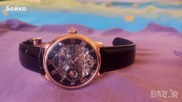 Thomas Earnshaw Longitude Skeleton Automatic чисто нов пълен комплект, снимка 11 - Мъжки - 55178579