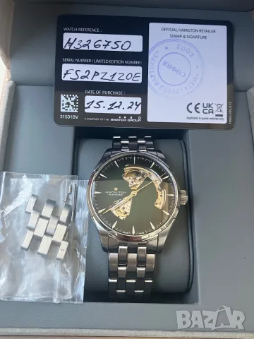 Hamilton Jazzmaster Automatic Open Heart, снимка 3 - Мъжки - 55499733