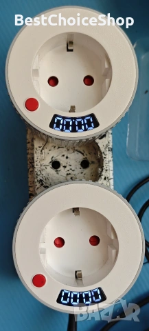 интелигентен таймер за обратно броене, до 24 часа,с цифров LED дисплей, 3680W, 230V, 16А, снимка 3 - Мрежови адаптери - 55055165