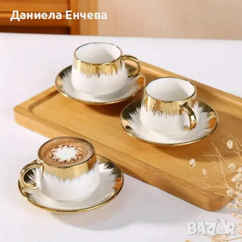 Сервиз 12 части за еспресо от порцелан