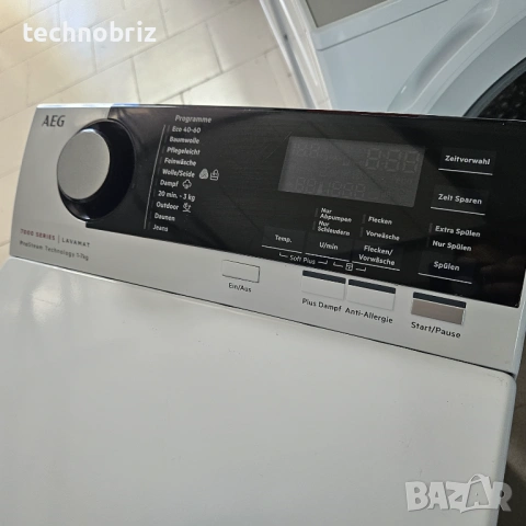 Немска инверторна пералня с горно зареждане AEG Serie 7000 с Пара - ГАРАНЦИЯ, снимка 4 - Перални - 54740581