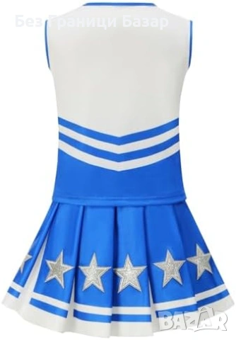 Нов Детски костюм за мажоретка 5 части с помпони и аксесоари 12/14 години момиче, снимка 2 - Други - 54089840